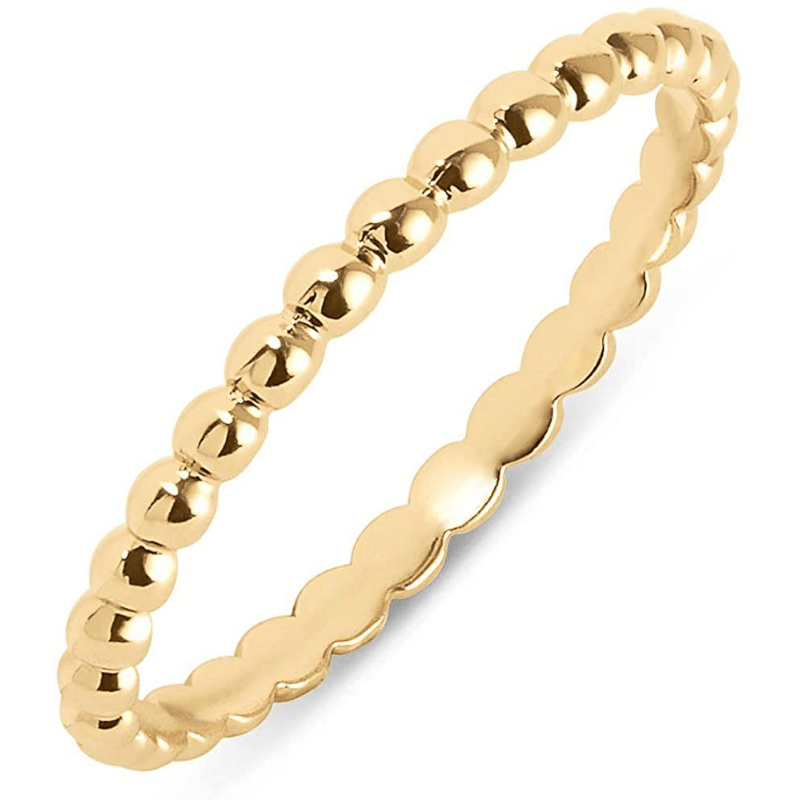 Elegant Golden-Tone Beaded Ring – Boho Charm Meets Timeless Elegance.