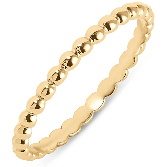 Elegant Golden-Tone Beaded Ring – Boho Charm Meets Timeless Elegance.
