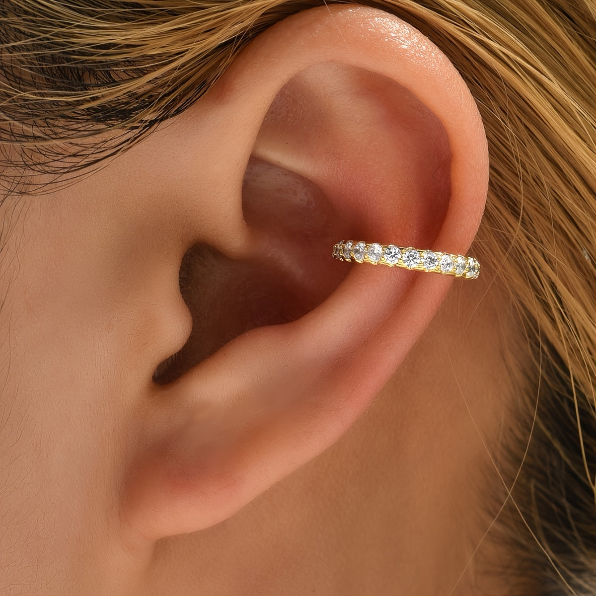 Zircon Inlaid Ear Cuff