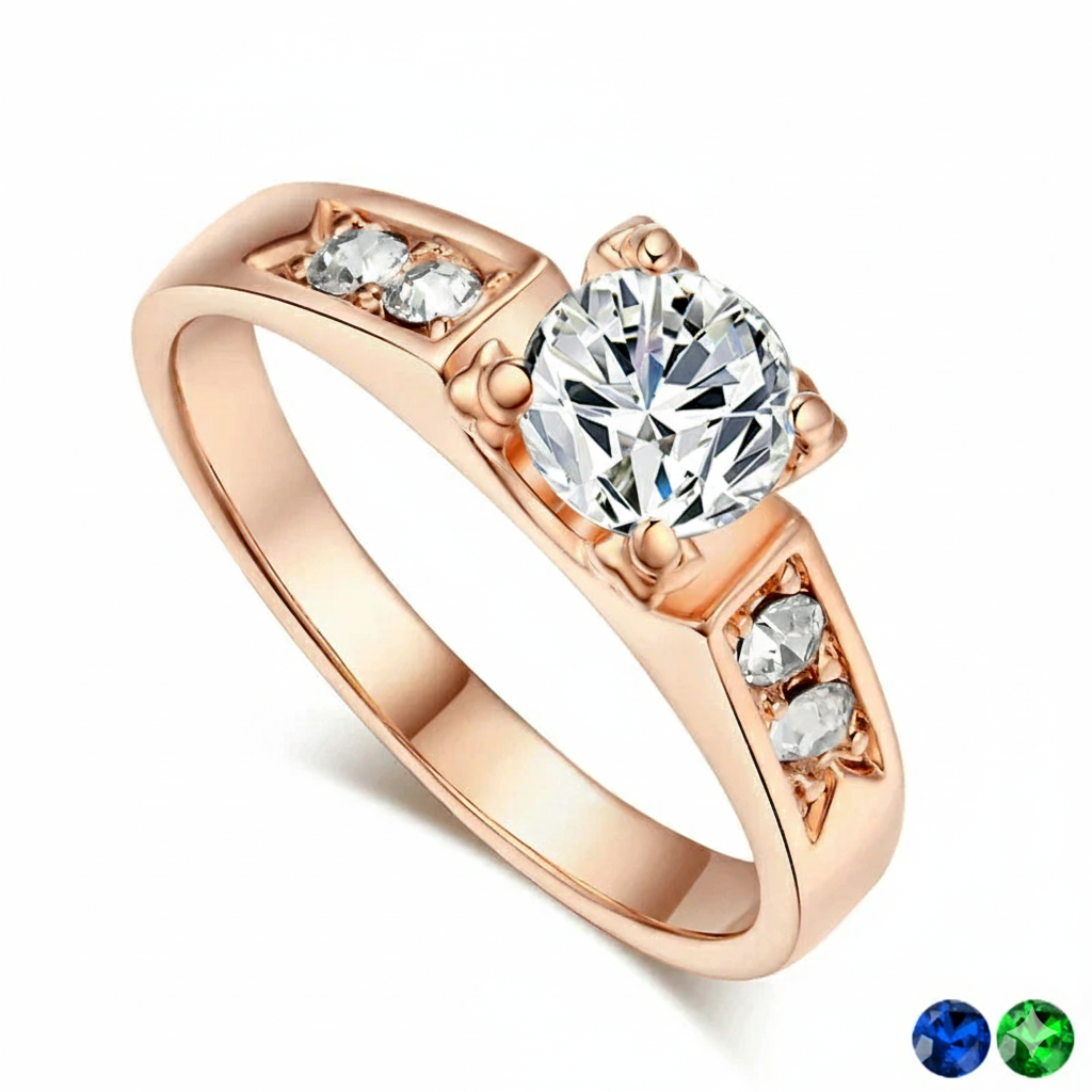 ZHOUYANG Women’s Wedding Ring – Classic 6mm Prong Setting Cubic Zirconia Engagement Band, Fashion Jewellery Gift