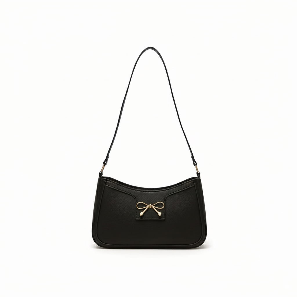 In Rome Siena Bow Bag – Elegant PU Leather Shoulder Bag with Chic Bowknot Detail