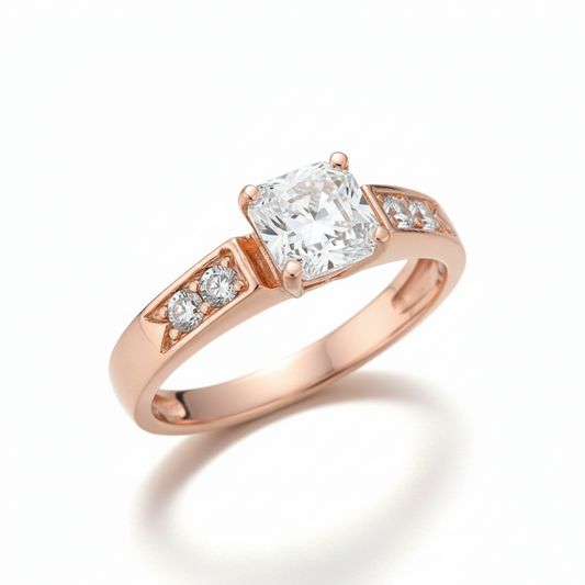 ZHOUYANG Women’s Wedding Ring – Classic 6mm Prong Setting Cubic Zirconia Engagement Band, Fashion Jewellery Gift