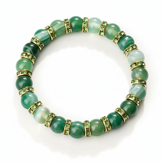 Terra Bracelet – Natural Stone Beaded Strand with Elastic Fit