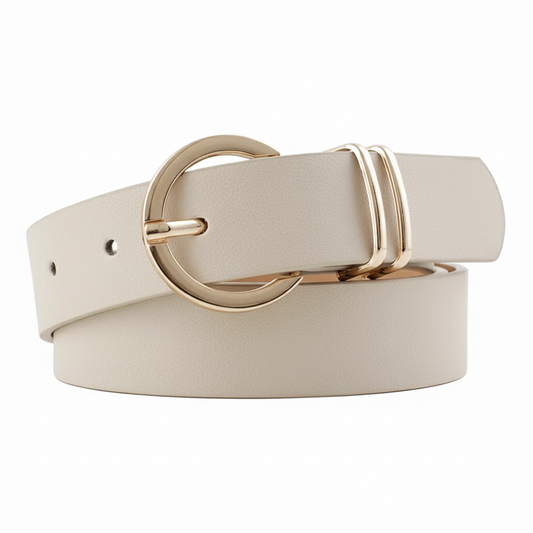In Rome Dakota Belt – PU Leather with Western D-Shaped Buckle (Available in Multiple Colors)