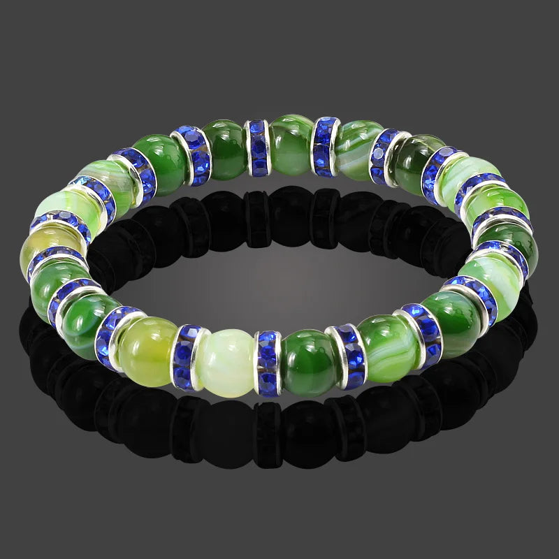 Terra Bracelet – Natural Stone Beaded Strand with Elastic Fit