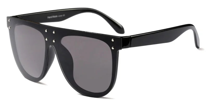 SHAUNA Oversize Retro Rivet Pilot Sunglasses