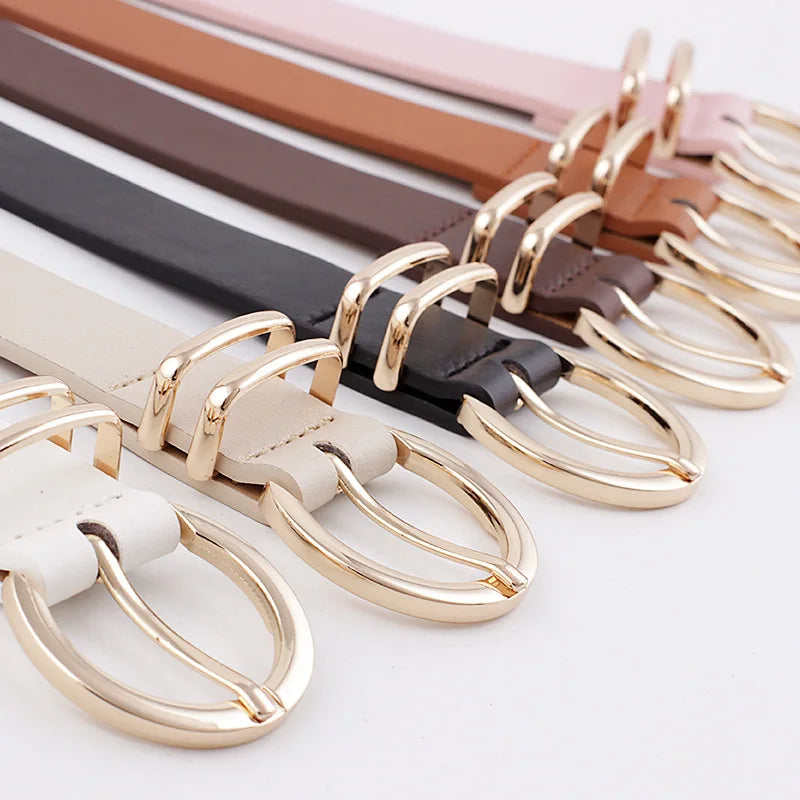 In Rome Dakota Belt – PU Leather with Western D-Shaped Buckle (Available in Multiple Colors)