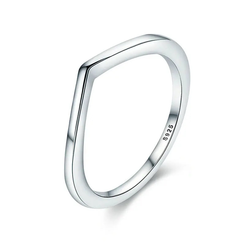 WOSTU 925 Sterling Silver Shimmering Wish Ring – Elegant Stackable Zircon Band Inspired by Timeless Roman Fashion