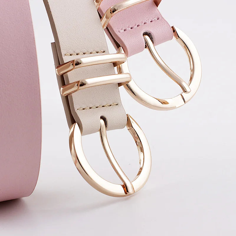 In Rome Dakota Belt – PU Leather with Western D-Shaped Buckle (Available in Multiple Colors)