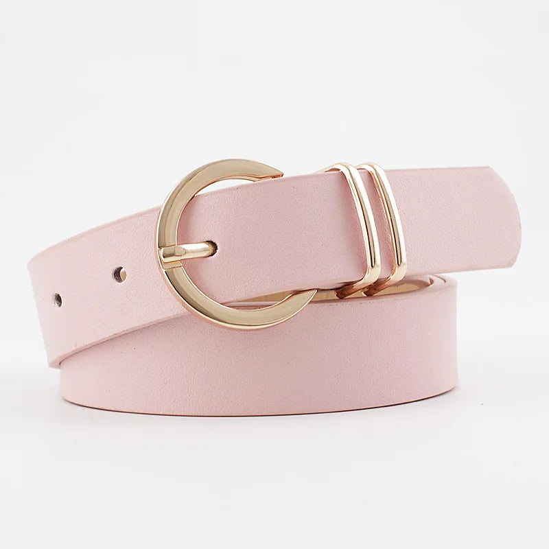 In Rome Dakota Belt – PU Leather with Western D-Shaped Buckle (Available in Multiple Colors)