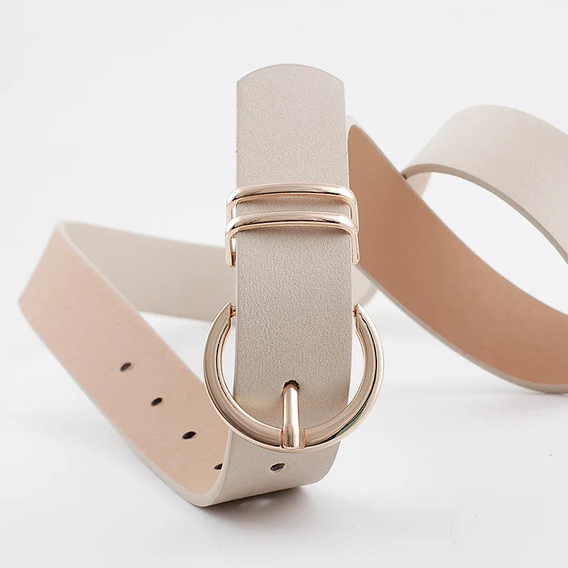 In Rome Dakota Belt – PU Leather with Western D-Shaped Buckle (Available in Multiple Colors)