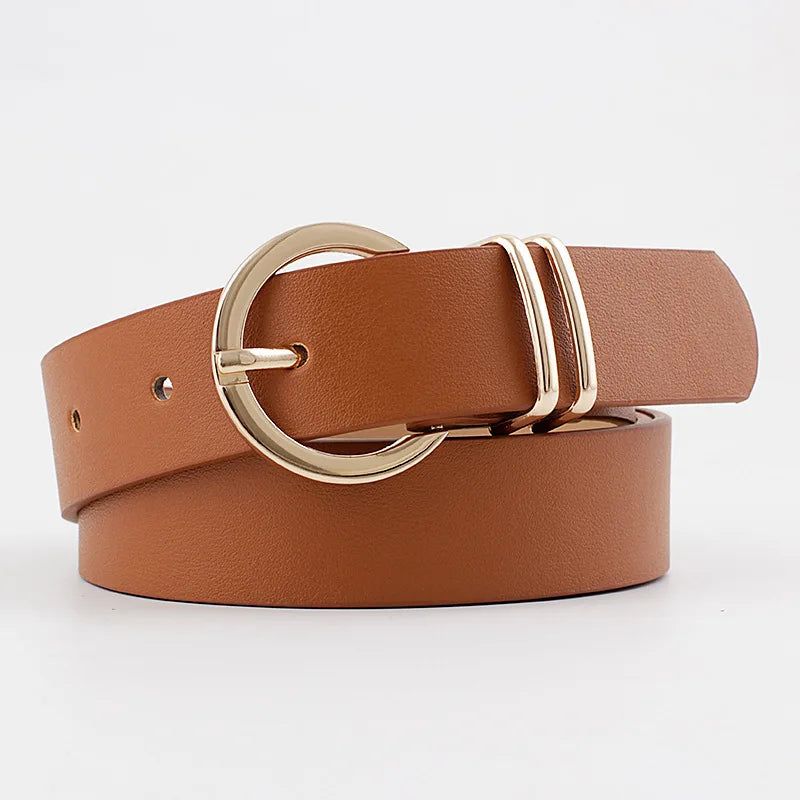 In Rome Dakota Belt – PU Leather with Western D-Shaped Buckle (Available in Multiple Colors)