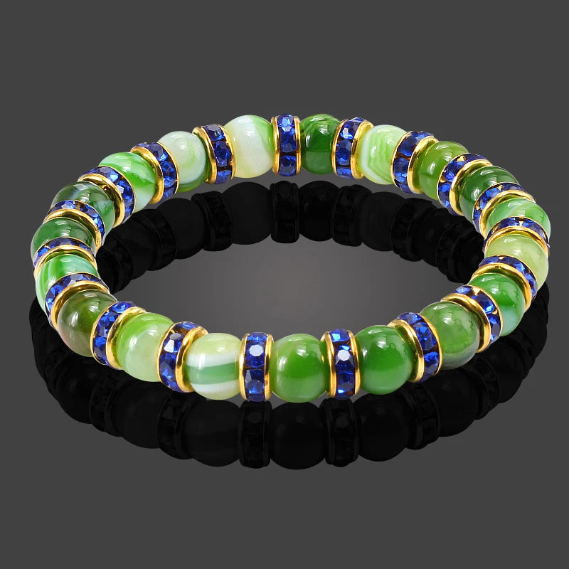 Terra Bracelet – Natural Stone Beaded Strand with Elastic Fit