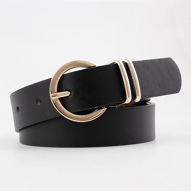 In Rome Dakota Belt – PU Leather with Western D-Shaped Buckle (Available in Multiple Colors)