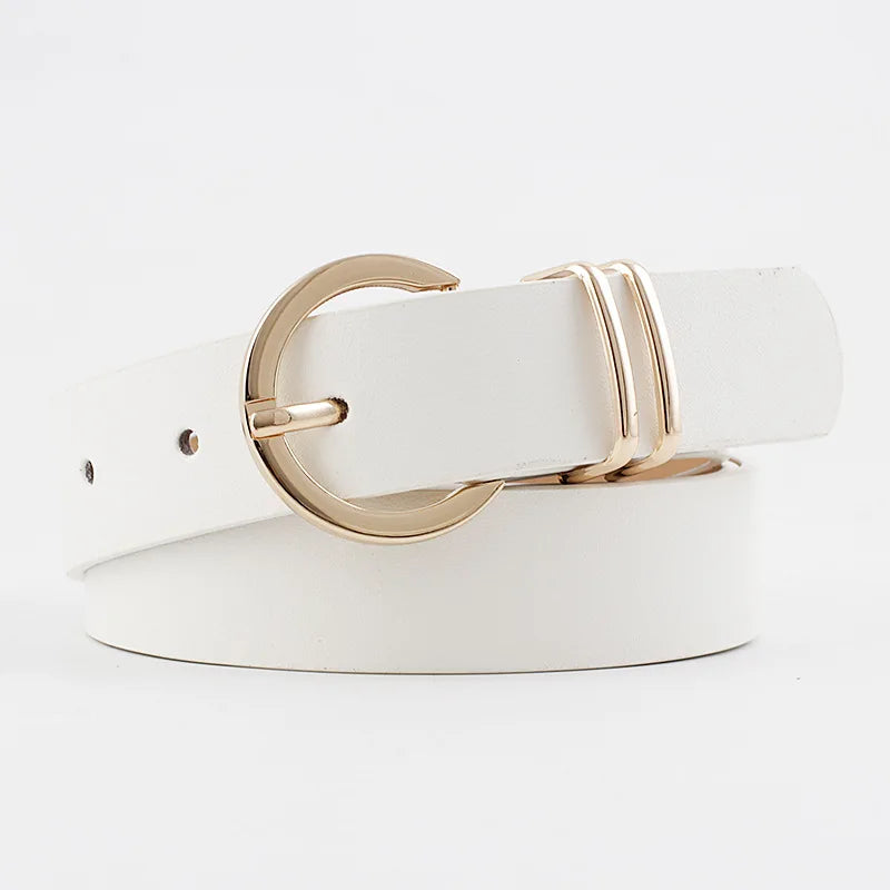 In Rome Dakota Belt – PU Leather with Western D-Shaped Buckle (Available in Multiple Colors)