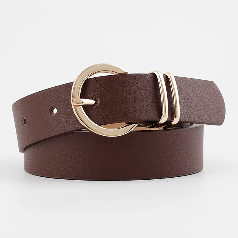 In Rome Dakota Belt – PU Leather with Western D-Shaped Buckle (Available in Multiple Colors)
