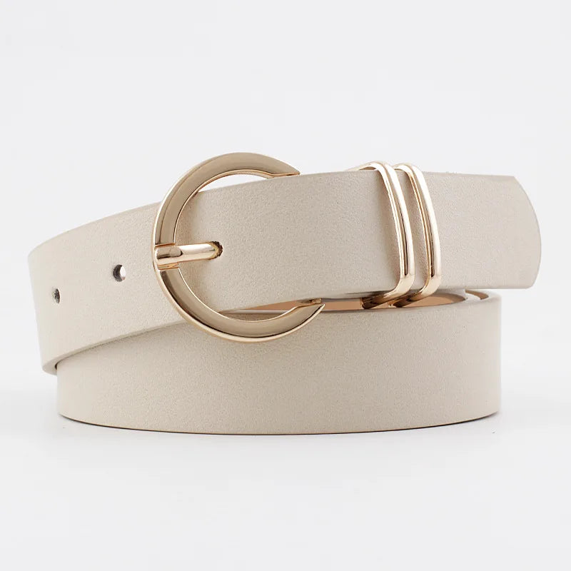 In Rome Dakota Belt – PU Leather with Western D-Shaped Buckle (Available in Multiple Colors)