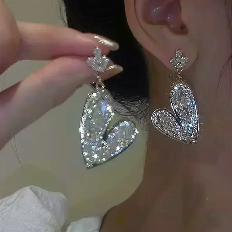 New Fashion Elegant Rectangular Zircon Drop Earrings – Timeless Women’s Jewelry for Weddings, Parties & Premium Gifts