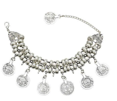 Bohemian Vintage Tassel & Bells Bracelet – Tribal Gypsy Statement Jewelry for Women
