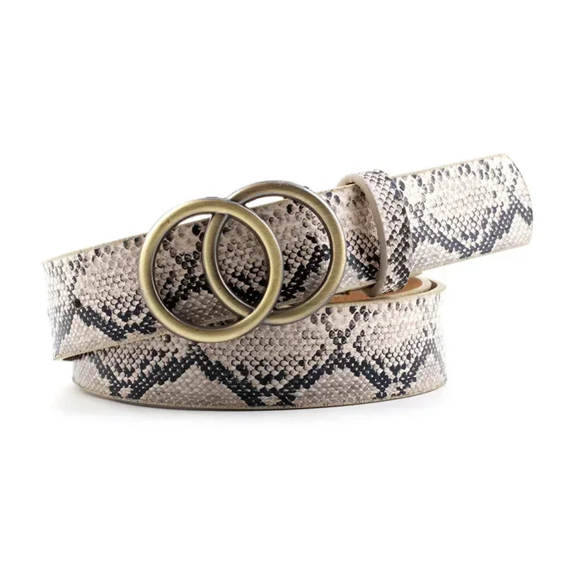 In Rome Aurora Belt – PU Leather with Double Ring Metal Buckle