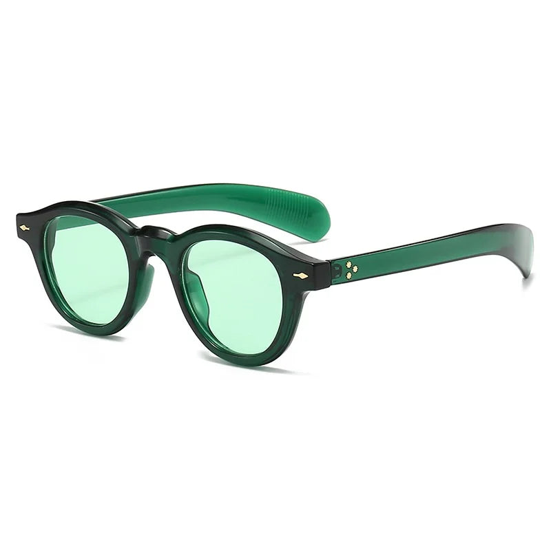 Luna Shades – Small Round Retro Sunglasses with Ocean Lenses UV400