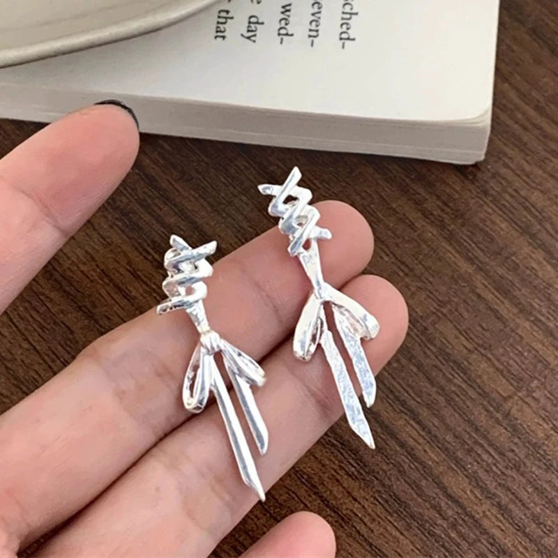 Yerik Y2K Ribbon Bow-Knot Ring & Ear Cuff Set – Ballet Aesthetic K-Pop Inspired Women’s Jewellery