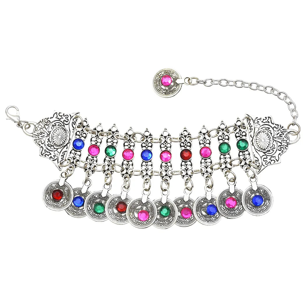 Bohemian Vintage Tassel & Bells Bracelet – Tribal Gypsy Statement Jewelry for Women