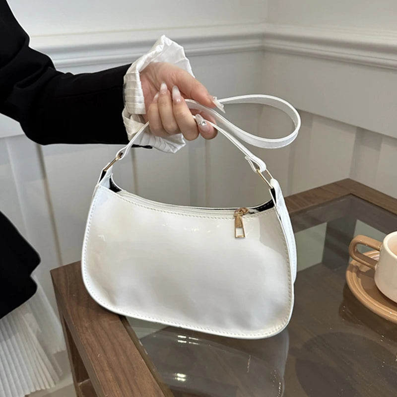 In Rome Capri Hobo – Retro PU Leather Shoulder Bag with Chic Underarm Design