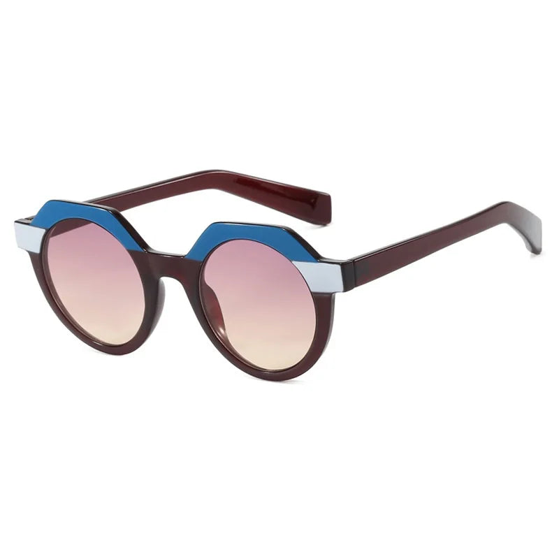 Nero Sunglasses – Retro Rivet Round Shades with UV400 Protection