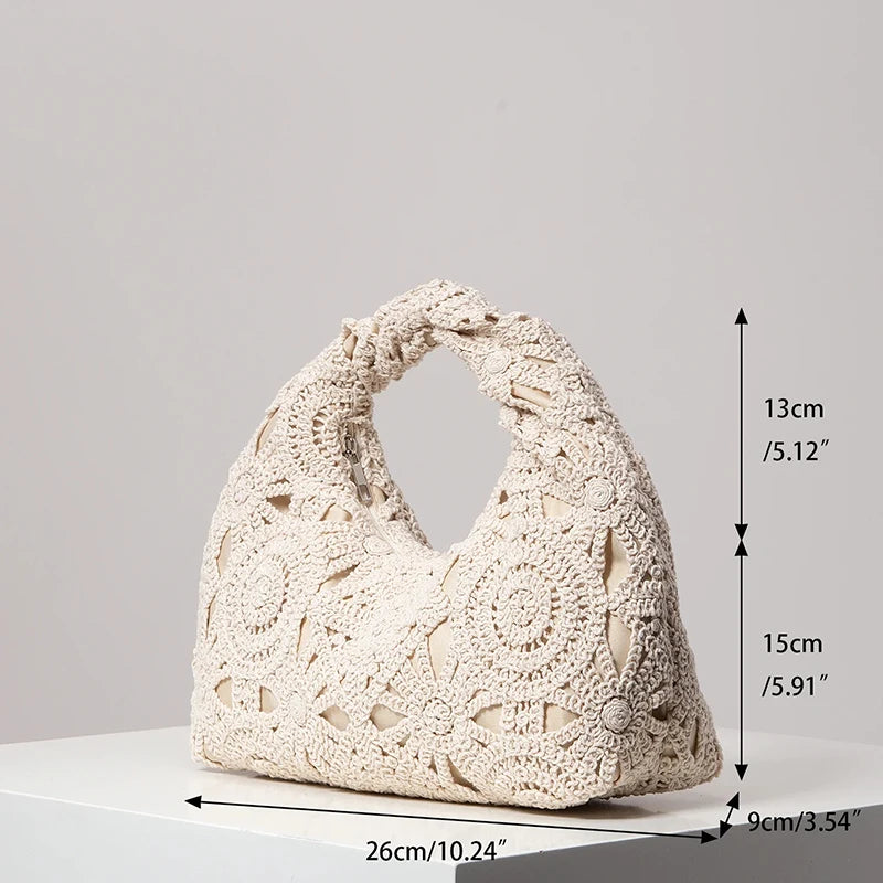 In Rome Positano Beach Tote – Handmade Boho Wicker-Style Bag for Summer Holidays