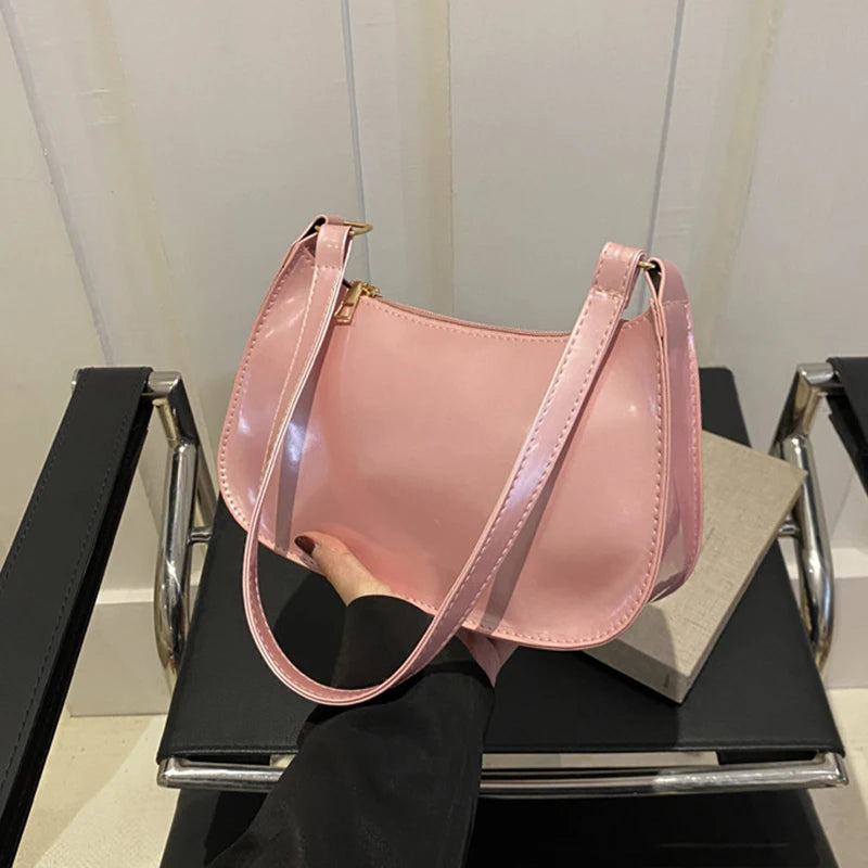 In Rome Capri Hobo – Retro PU Leather Shoulder Bag with Chic Underarm Design
