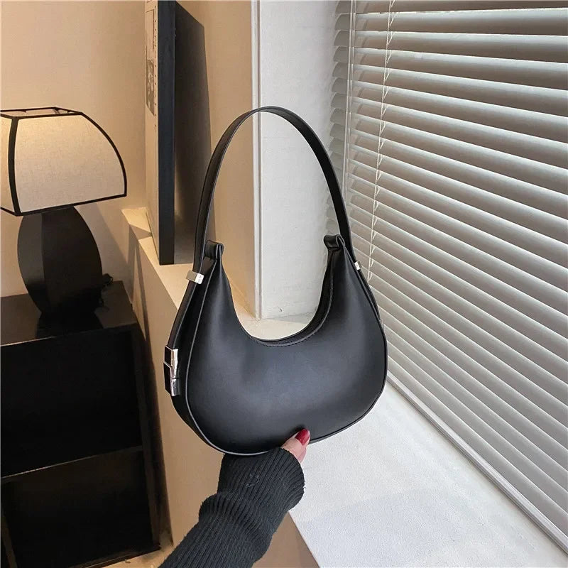 In Rome Portofino Hobo – Luxury PU Leather Shoulder Bag & Underarm Clutch Tote