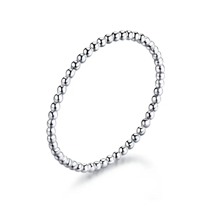 WOSTU 925 Sterling Silver Shimmering Wish Ring – Elegant Stackable Zircon Band Inspired by Timeless Roman Fashion