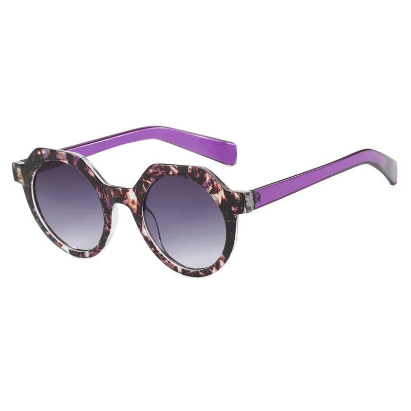 Nero Sunglasses – Retro Rivet Round Shades with UV400 Protection