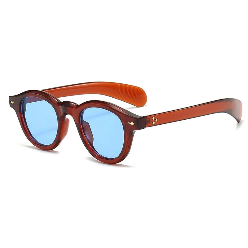 Luna Shades – Small Round Retro Sunglasses with Ocean Lenses UV400