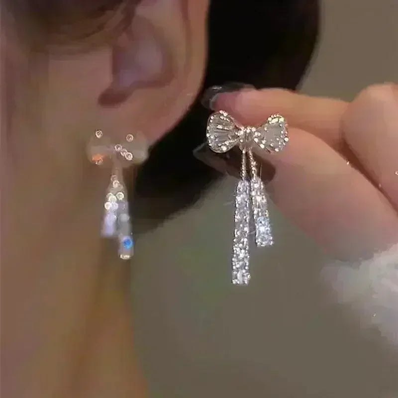 New Fashion Elegant Rectangular Zircon Drop Earrings – Timeless Women’s Jewelry for Weddings, Parties & Premium Gifts