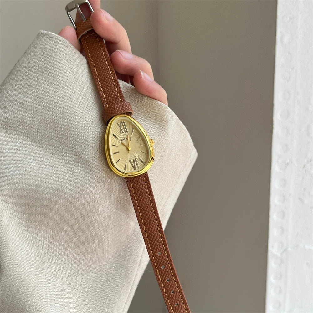 Luxury Snake Dial – The Red Leather Statement Watch