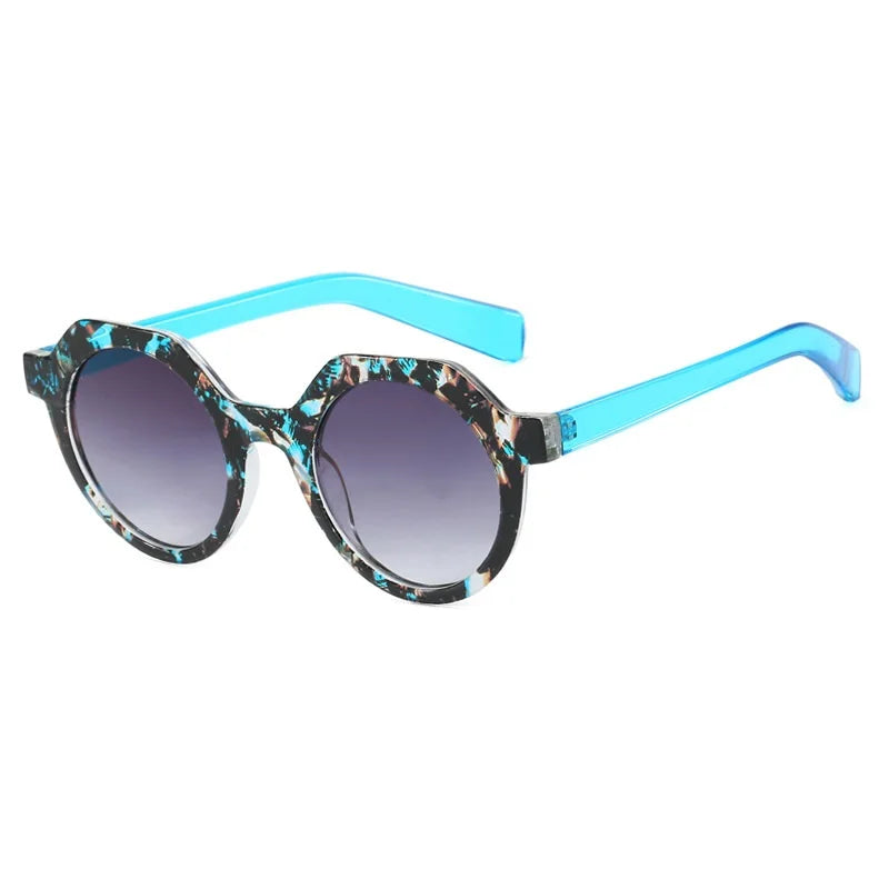 Nero Sunglasses – Retro Rivet Round Shades with UV400 Protection
