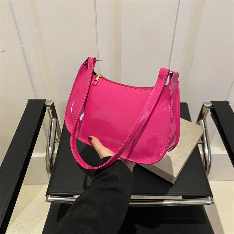 In Rome Capri Hobo – Retro PU Leather Shoulder Bag with Chic Underarm Design