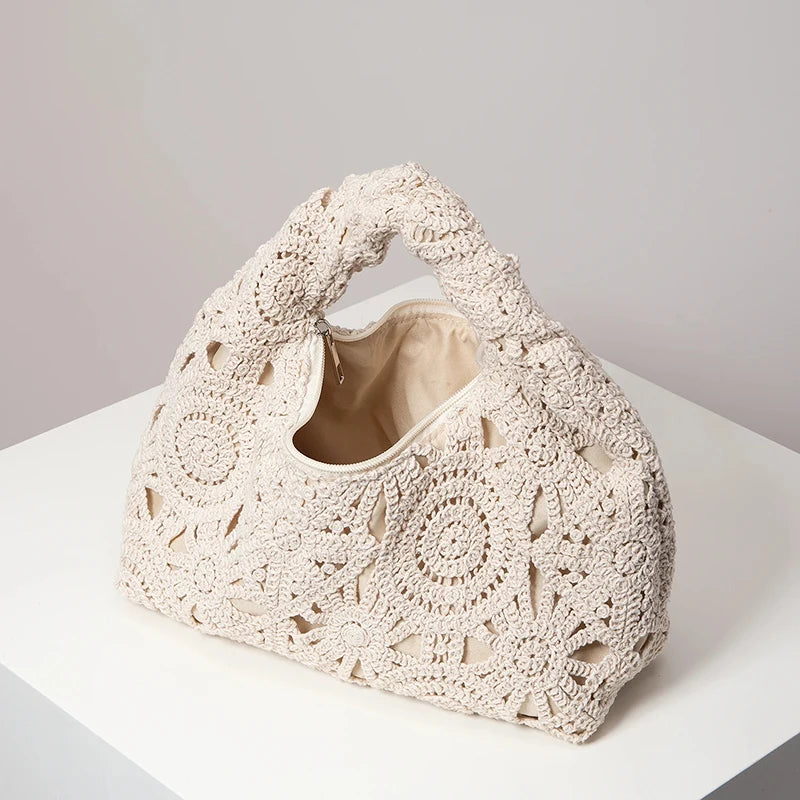 In Rome Positano Beach Tote – Handmade Boho Wicker-Style Bag for Summer Holidays
