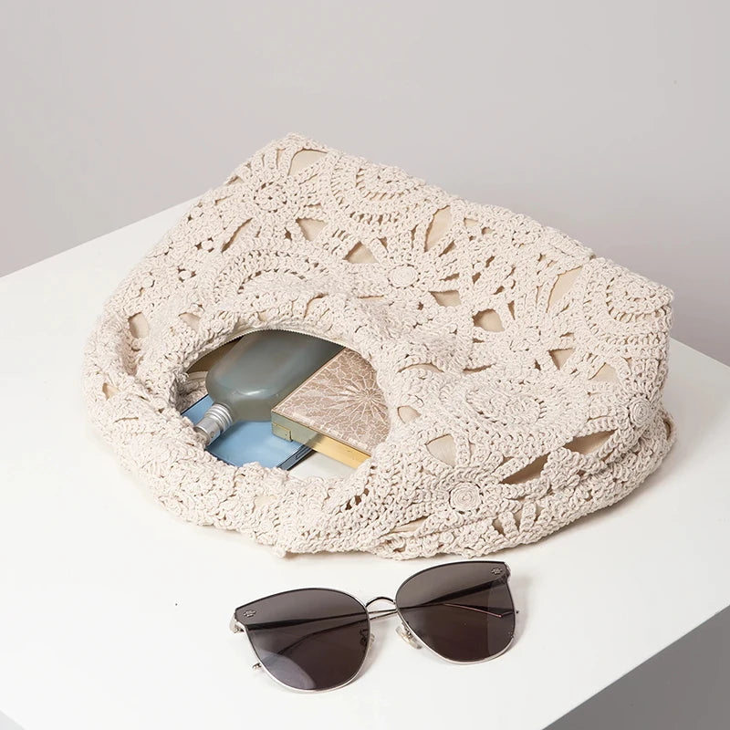In Rome Positano Beach Tote – Handmade Boho Wicker-Style Bag for Summer Holidays
