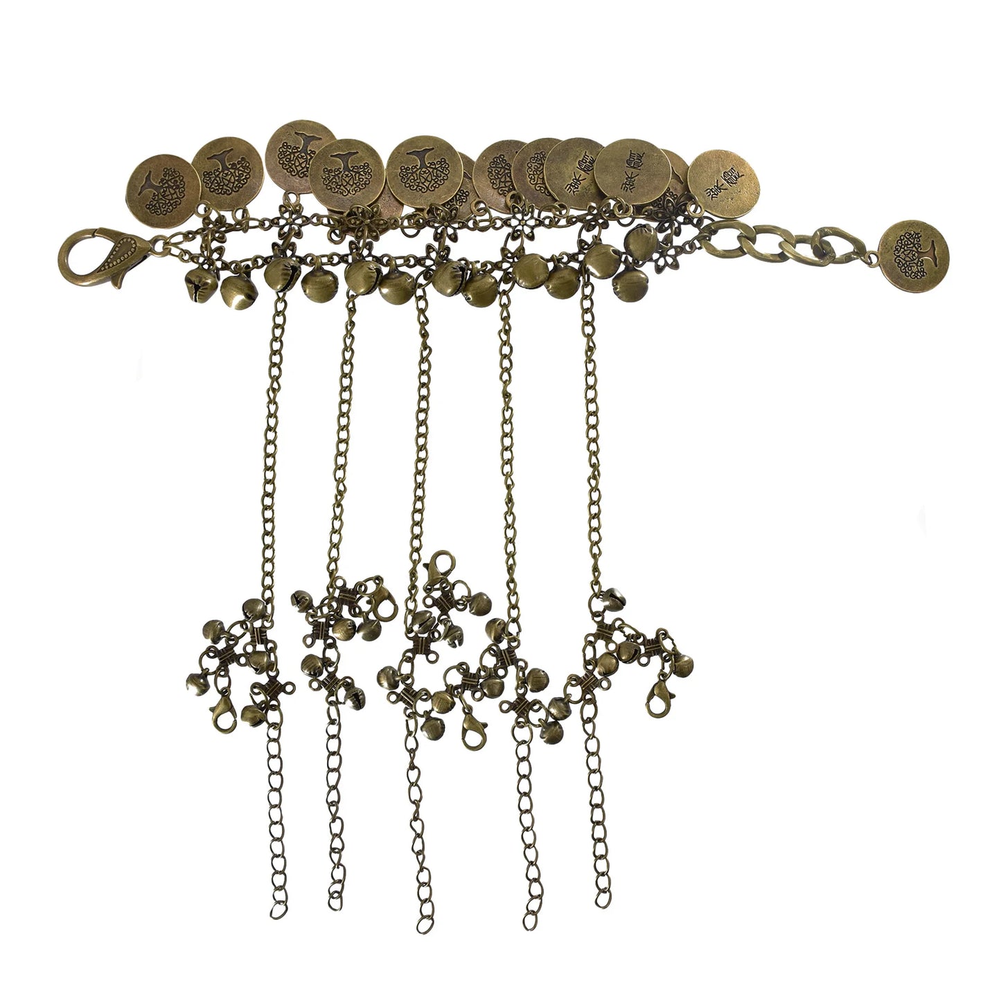 Bohemian Vintage Tassel & Bells Bracelet – Tribal Gypsy Statement Jewelry for Women