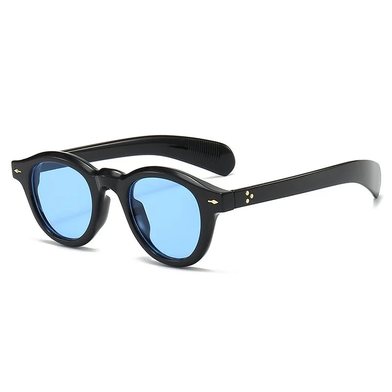 Luna Shades – Small Round Retro Sunglasses with Ocean Lenses UV400