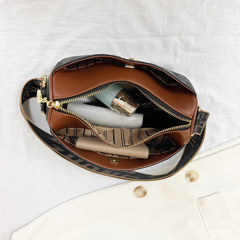 In Rome Milano Crossbody – Luxury Checkered PU Leather Shoulder Bag