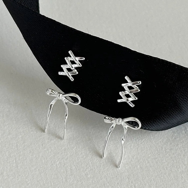 Yerik Y2K Ribbon Bow-Knot Ring & Ear Cuff Set – Ballet Aesthetic K-Pop Inspired Women’s Jewellery