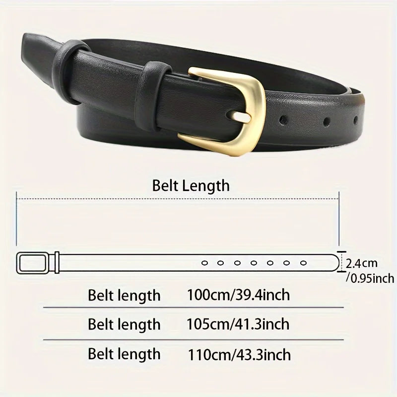 In Rome Capri Belt – PU Leather with Classic Pin Buckle