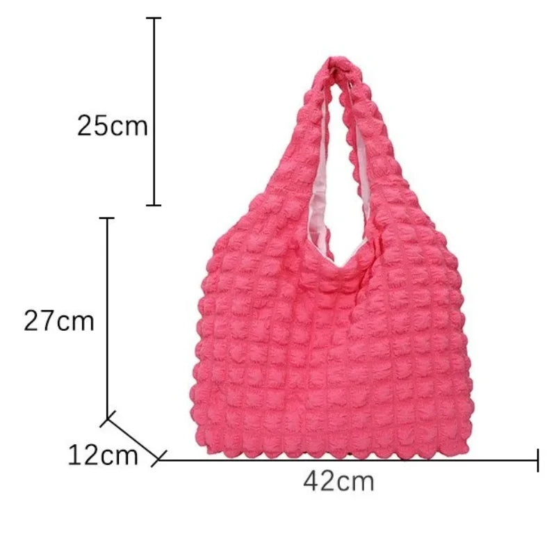 In Rome Nuvola Bag – Polyester Pleated Cloud Shoulder Tote with Large Capacity