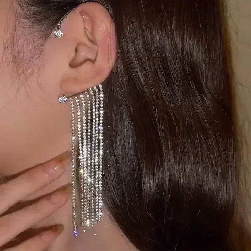 New Fashion Elegant Rectangular Zircon Drop Earrings – Timeless Women’s Jewelry for Weddings, Parties & Premium Gifts