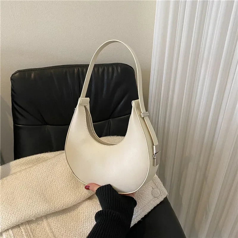 In Rome Portofino Hobo – Luxury PU Leather Shoulder Bag & Underarm Clutch Tote