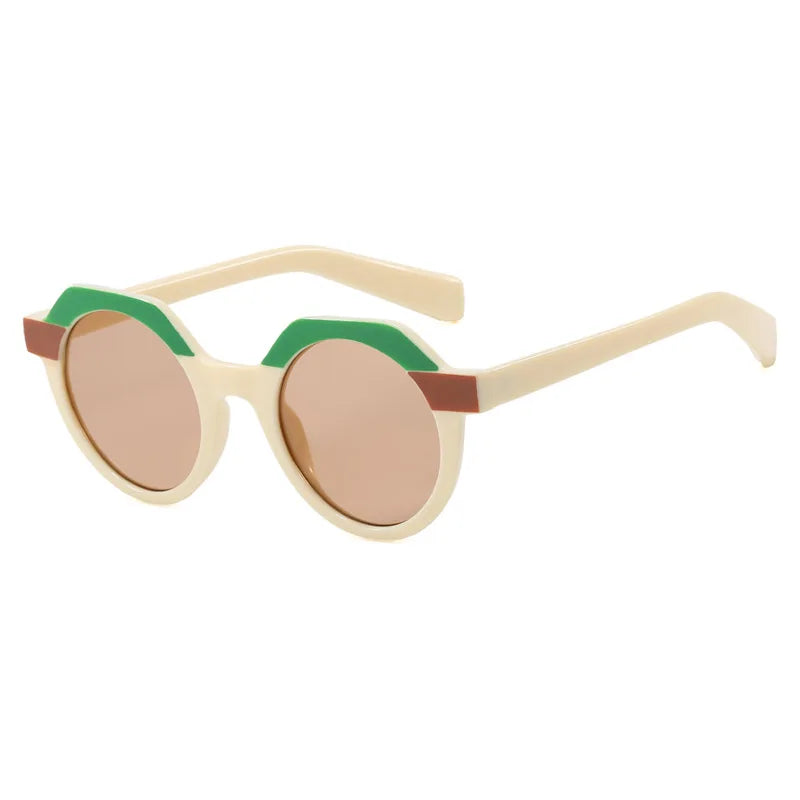 Nero Sunglasses – Retro Rivet Round Shades with UV400 Protection